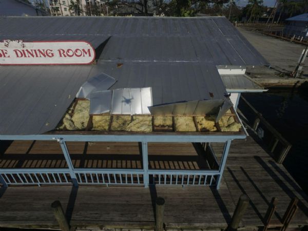 Naples Tin City After Irma Roof